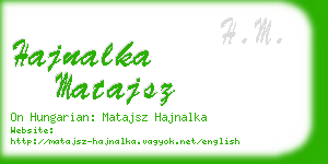 hajnalka matajsz business card